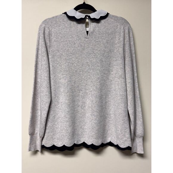 TED BAKER LONDON Lheo Jumper Scalloped Layered Sweater, Sz 3 (US 8) - Picture 7 of 11